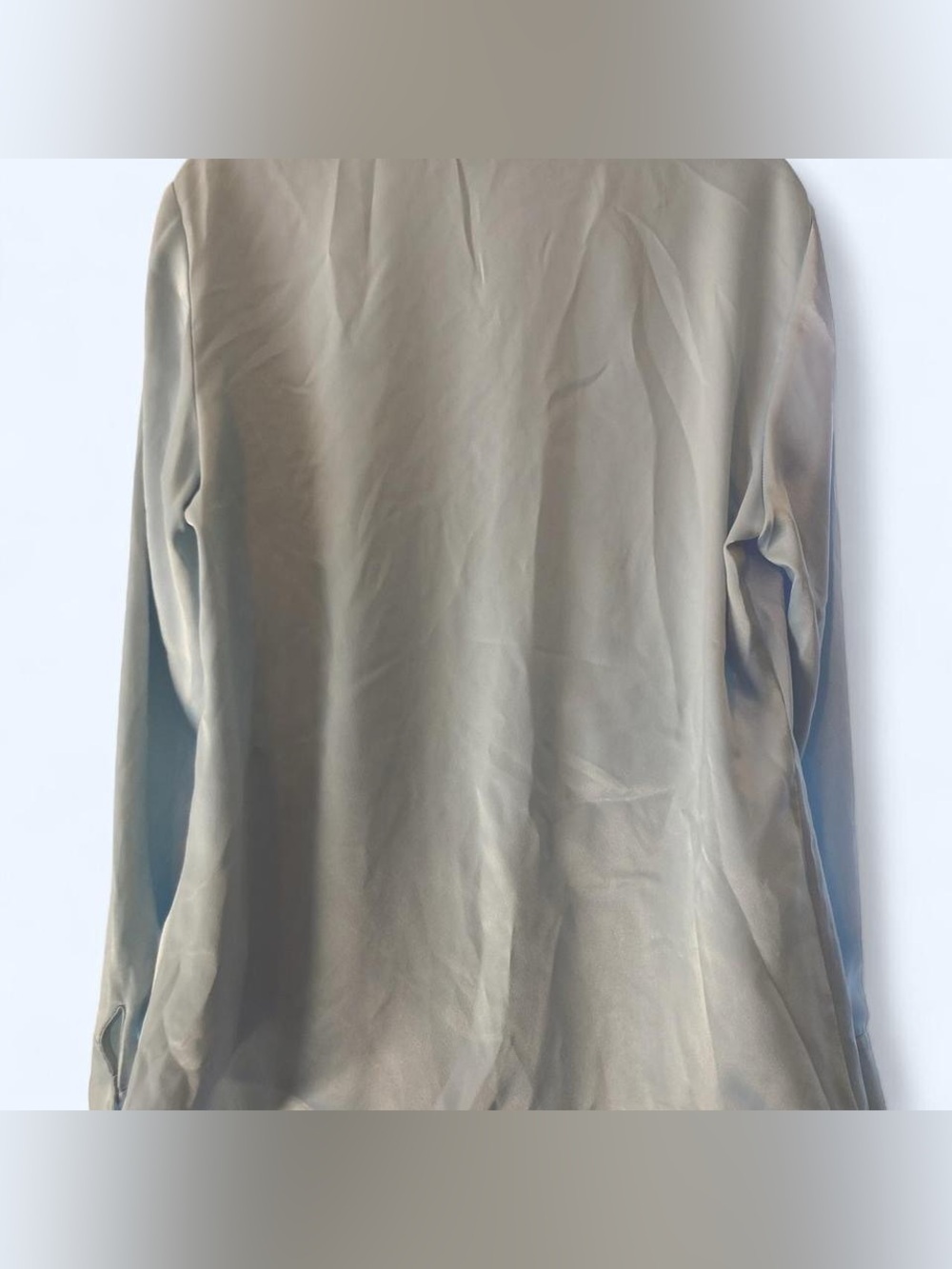Kasper Light blue button up satin textured blouse 6 - Picture 2 of 4